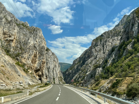 Winding mountain roads through the highlands