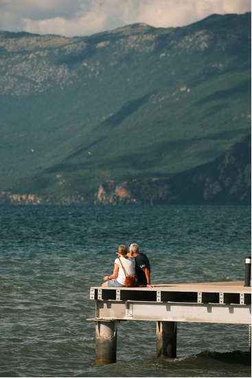 Taking in the view over Lake Ohrid