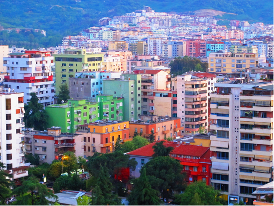 Arrival in Tirana